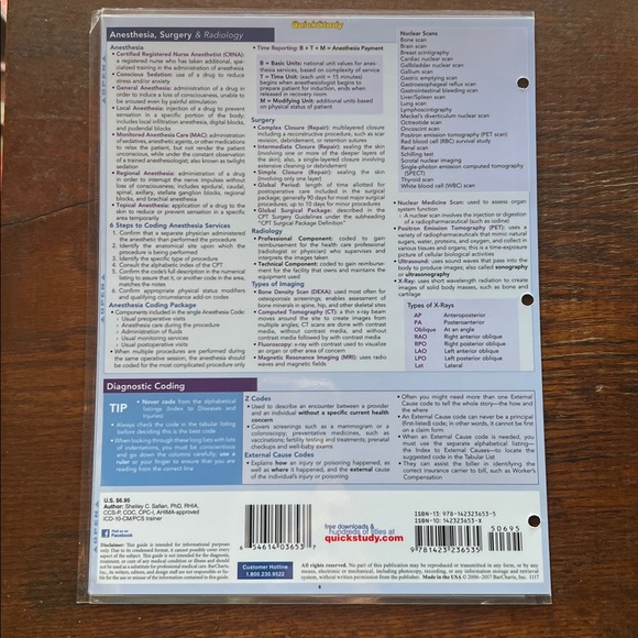 Quick Study Medical Coding Quick Reference Guide - Picture 2 of 6
